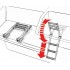 Telescopic ladder for gangplank , 3 steps